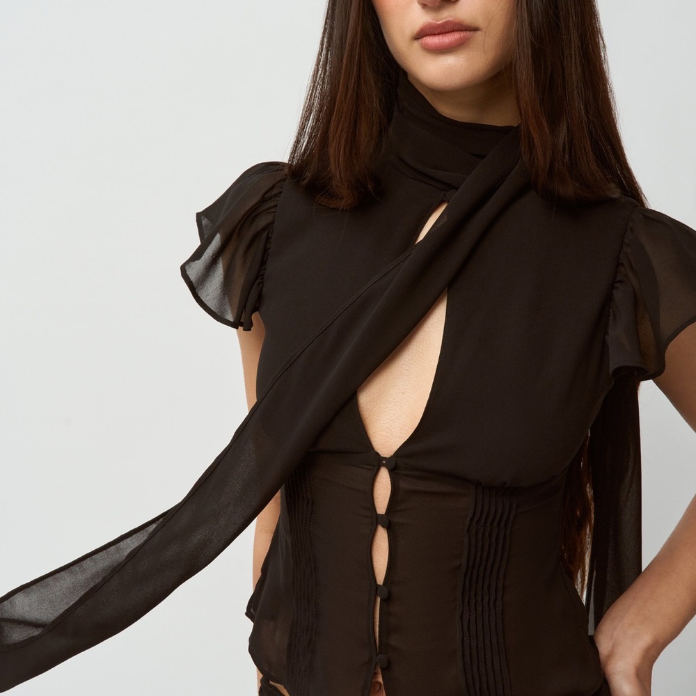 Guizio Black Ara Top